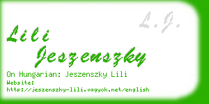 lili jeszenszky business card